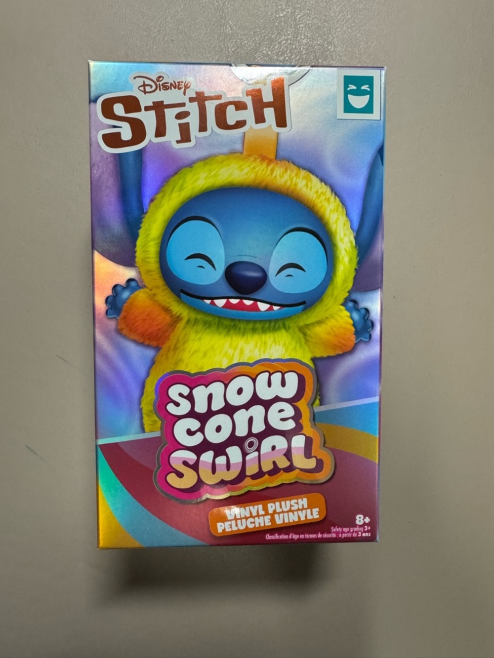 Disney Stitch Snow Cone Swirl Plush Keychain Mystery Box